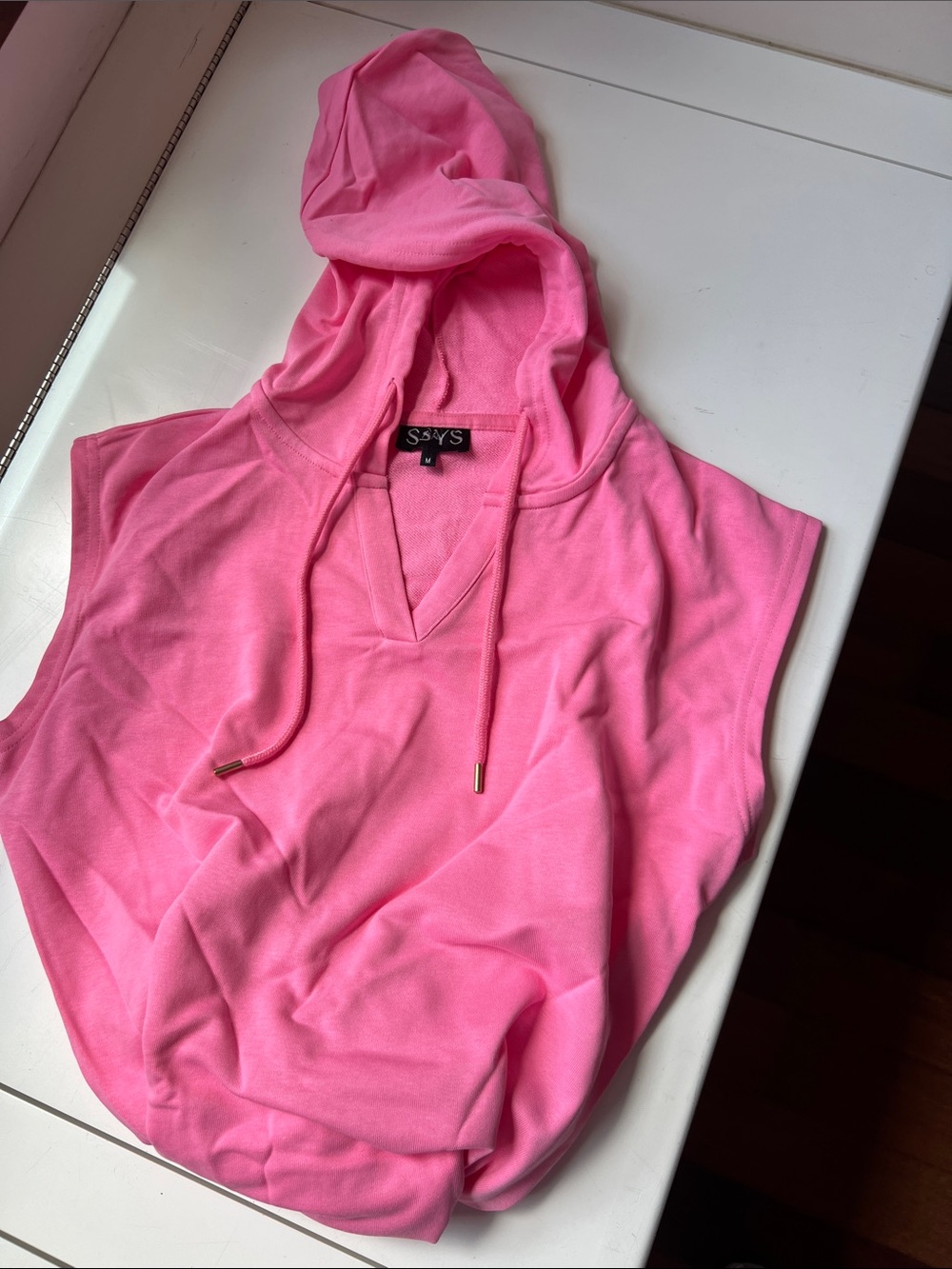 Women’s Pink Hoodie & Elastic-Waist Shorts Set - Picture 5 of 7